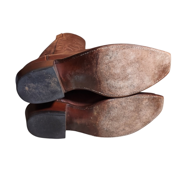 Lucchese 1883 Baker Men’s 9.5 Wide  Western Cowboy Boots Brown Leather  300610 - Picture 10 of 16